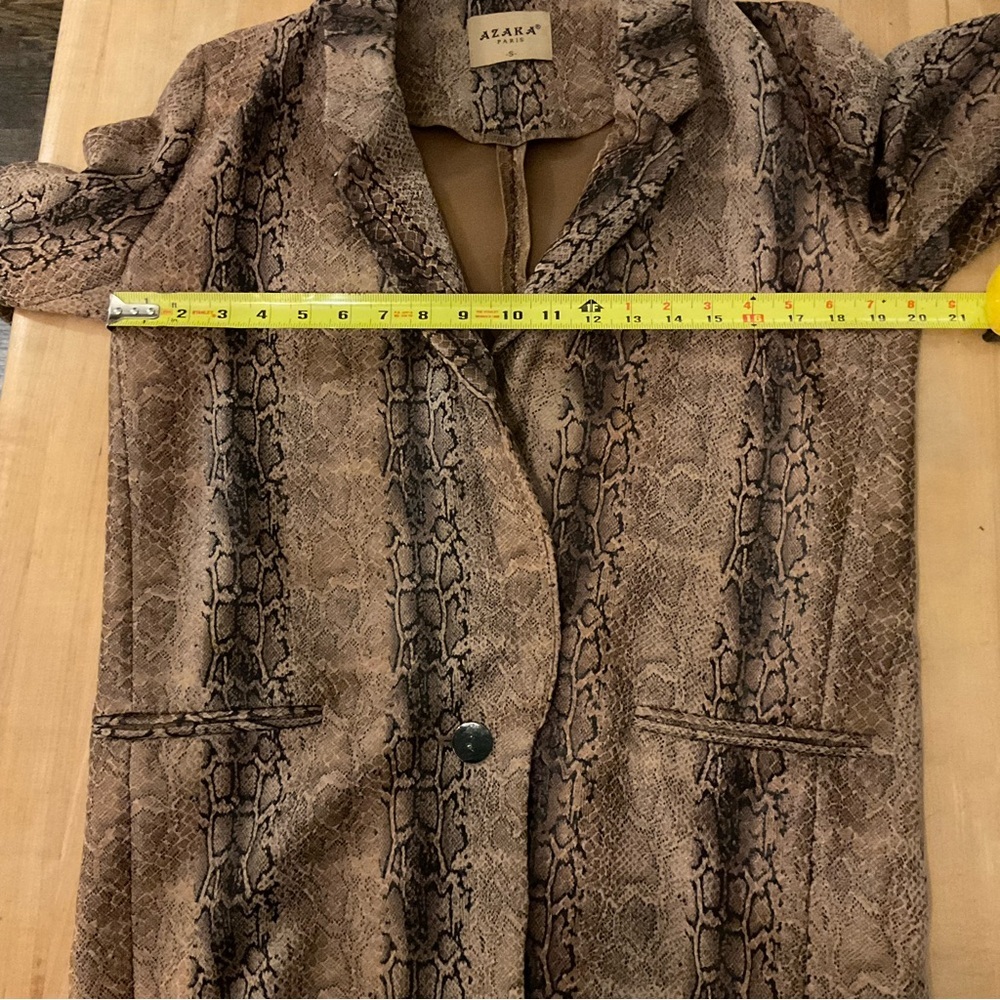 Azara Paris Snakeskin Print Jacket Size S | Edgy Rock Chic Statement - Picture 12 of 16
